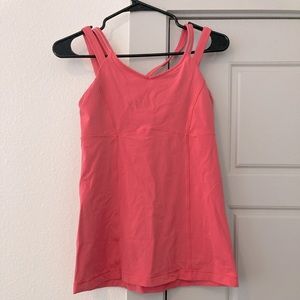 Lululemon pink strappy tank top